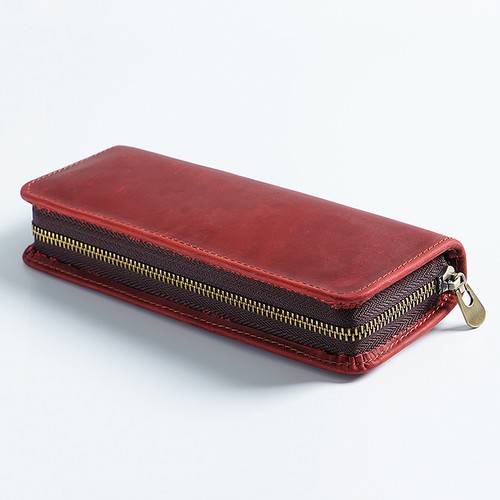 Vintage leder federmappe - vintage,