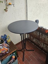 Stehtisch Bistrotisch Partytisch Schwarz Ø80cm klappbar Klapptisch 