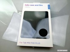 Lenovo M10 FHD Plus 2nd Gen ZG38C02959 Folio Case und Schutzfolie Schwarz, NEUW.