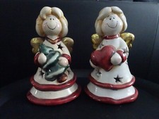 2 Engel Teelichthalter, Windlicht von Talvel, 20cm groß