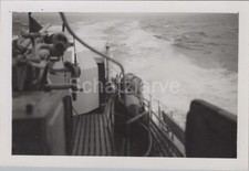 Foto, Kriegsmarine, Matrosen Vorpostenboot Hirsch, volle Fahrt (MJ-46)1025