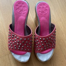 Wedges Slipper pink Nieten Gr