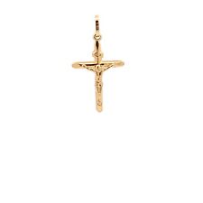 18K Saudi Gold Anhänger Kreuz Jesus Christus religiös feiner Schmuck 1,19 Gramm