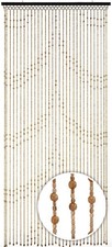 Türvorhang Holzperlenvorhang Insektenschutz Raumteiler Samara 31 Stränge 90x200