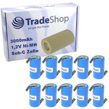 10x Sub-C Zelle Akku 3000mAh