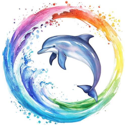 Wandtattoo aufkleber delphin - wandtattoo,