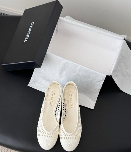 Chanel damen ballerinas weiß - chanel,