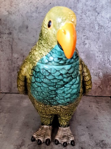 Dekofigur keramik papagei mit - dekofigur,