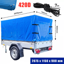 Hochplane Plane für STEMA Anhänger F FT7.5 Basic 750 850 opti AN blau 90cm