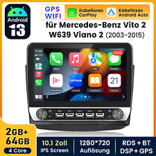 Carplay Android 14 Autoradio GPS Navi WIFI BT Für Benz Vito Viano W639 2003-2015
