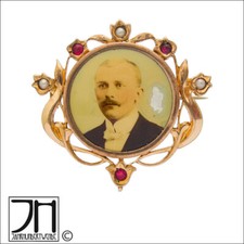 Antike Jugendstil Double Photo