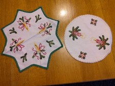 Weihnachtsdeckchen Set Rund
