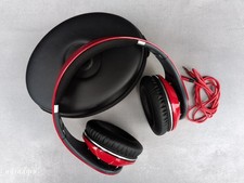 Monster Beats Studio By Dr. Dre Over-Ear Headphones Red + Carrying Case + Cable