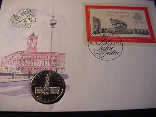 Ddr numisbrief 750 jahre - "750,