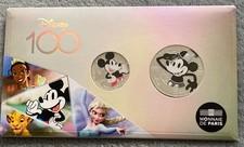 10€ + 50€ Set Euro Silber Disney 100 Jahre Mickey 2023 Monnaie de Paris RAR!!
