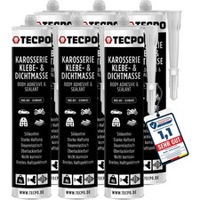 6x370g TECPO KAROSSERIE KLEBE und DICHTMASSE SCHWARZ KAROSSERIEKLEBER KLEBEMASSE