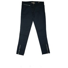 Exit Brooklyn Damen Stoff 7/8 Hose stretch Skinny Zip Reiter W28 L28 schwarz NEU