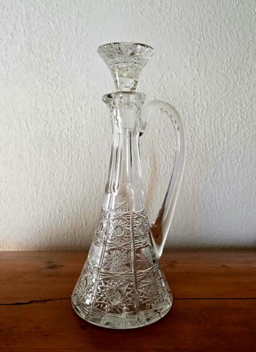 Kristall karaffe mit henkel - karaffe,