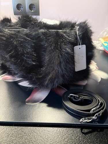 Handtasche fellimitat schwarz - handtasche,