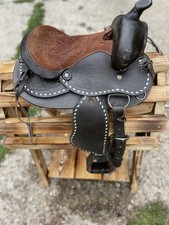 Westernsattel shetty Dunkelbraun 12 Zoll