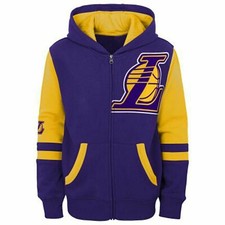 NBA Los Angeles Lakers Original Fleece Hoodie Kapuzenjacke für Kinder (S-M-L-XL)