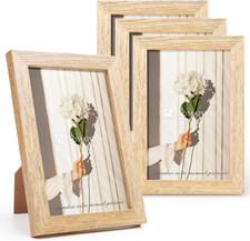 Kromapolis 4er Set kleine Bilderrahmen – MDF 10×15 cm mit Drehverschluss