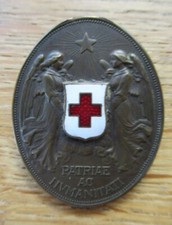 Ehrenzeichen vom Roten Kreuz 1864-1918 in Bronze / Umbau als Brosche ÖSTERREICH
