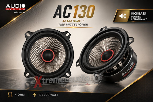 Audio system ac130 tieftöner - system,