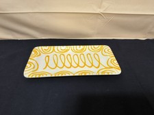 Gmundner Keramik Platte Servierplatte Gelb Geflammt 32cm lang