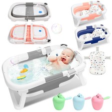 Baby Badewanne Babywanne Faltbare mit Sicherheitsnetz Sicher Kleinkinder