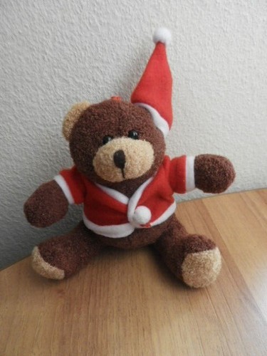 Teddy mit weihnachtsmann - teddy,