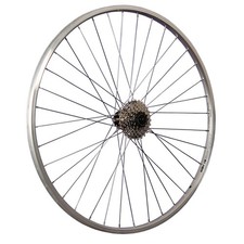 Laufrad 28 Zoll Hinterrad Hohlkammer Shimano Disc Nabe 7 fach Kassette silber