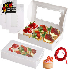 Weiße Papier Cupcake Boxen