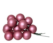 12 Glaskugeln am Draht 2,5cm