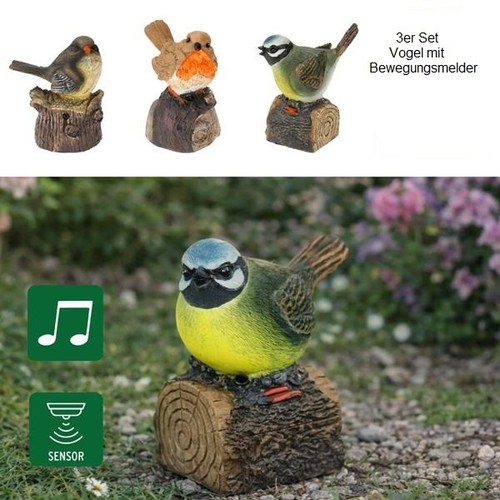 Vogel figur 3er set mit - figur,