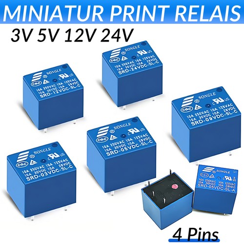 Miniatur print relais 5v - 3v,