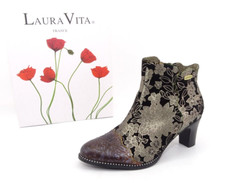 Laura Vita ELCODIEO Stiefeletten Boots Damenstiefel Schuhe Camel Gr. 38