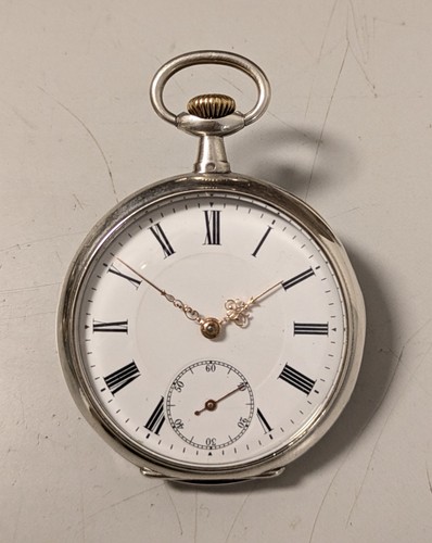 Taschenuhr aus 800er - , silber