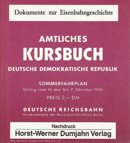 Amtliches kursbuch deutsche - -,