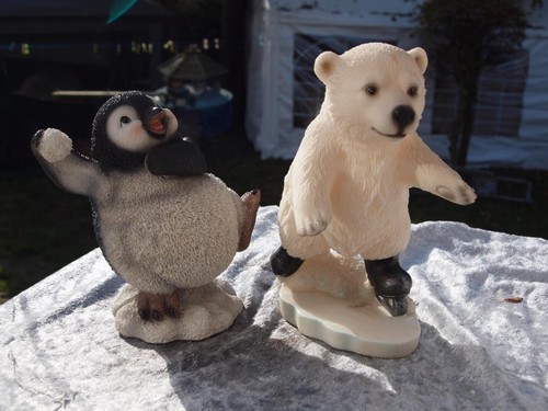 Pinguin eisbär deko figur - pinguin,