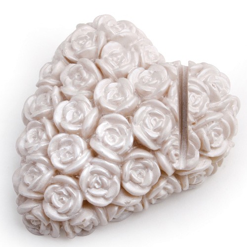 Kartenhalter herz mit rosen - herz,