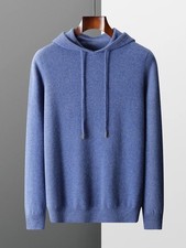 Men cashmere hoodie sweater - men's,