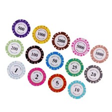14pcs Poker Chips Casino Münzen Clay Poker Chips Spiel Texas Table Game