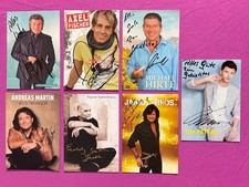 7x AK Musik Autogrammkarte original signiert ANDREAS MARTIN BORG FISCHER NIKOS