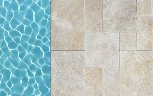 Travertin poolrandplatten - travertin,