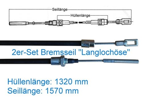 2er set bremsseil - set,