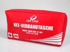 KFZ VERBANDTASCHE 1. ERSTE HILFE VERBANDSKASTEN DIN 13164, MHD ABGELAUFEN, LESEN