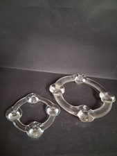 Pukeberg Glas Schweden  Adventskranz Glas 1x Groß 1x klein Staffan Gellerstedt