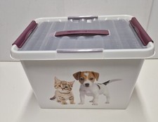 Sunware Pet Decor Tierbox 22 Liter 40 x 30 x 26 cm weiß/rot TOP !