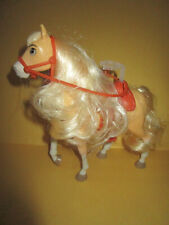 BZ-61) BEIGES BARBIE SKIPPER PFERD MIT SATTEL+TRENSE MATTEL UA 24cm MODEPUPPEN